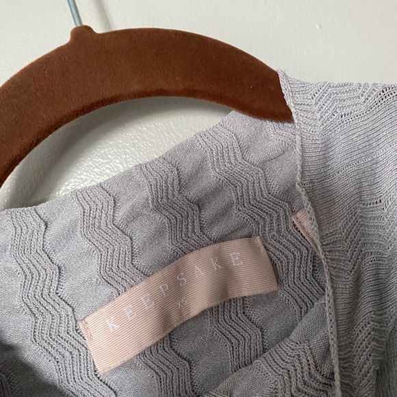 Keepsake grey fitted Longsleeve high neck dress - Picture 5 of 6